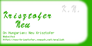 krisztofer neu business card